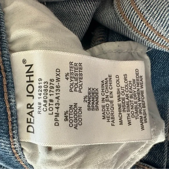 Dear John Cropped Denim Jeans Gently Used Size 27 - Picture 7 of 10